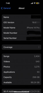iPhone 14 Pro 256GB Graphite