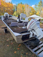 Bass boat with trailer