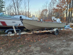 16.5 ft bass boat with trailer