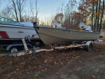 16.5 ft bass boat with trailer