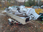 16.5 ft bass boat with trailer