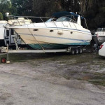 CHRIS CRAFT CROWN 340 TWIN VOLVOS TURBO DIESELS ENGINES V SHAFT 37FT