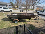 14ft v hull with trailer no title