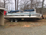 24 foot pontoon boat and trailer for sale