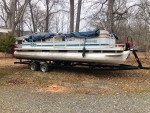 24 foot pontoon boat and trailer for sale