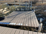300' of tan V-dock with 12' platform, steps and more.