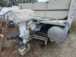 1985 18' Pontoon Boat. Aluminum Deck