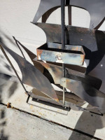 Steel sailboat decoration. 50" tall, by 28" wide.