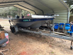 Boat with 125 tracker and shrimping attachments