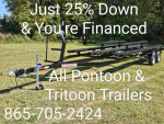 SALE ... 20Ft - 22Ft or 24Ft Pontoon or Tritoon Trailers SALE !
