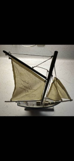 WOODEN MODEL OF A SAILING SHIP