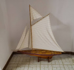 Wooden sailboat yacht model 5 feet