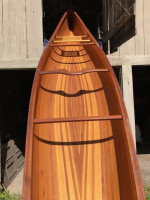 Custom wood canoe