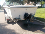 21 ft bow Cuddy boat and trailer