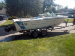 21 ft bow Cuddy boat and trailer