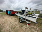 Kennedy Pontoon Paddle Boat with Trailer