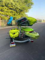 2 Tier Trailblazer Kayak trailer and 5 Kayaks