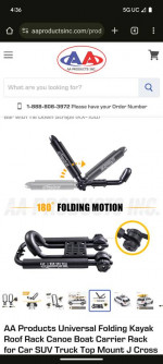 Kayak Car Roof Rack, Folding