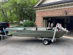 14' Smoker Craft Jon Boat w/ 25 HP Johnson Outboard Motor