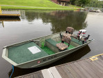 14' Smoker Craft Jon Boat w/ 25 HP Johnson Outboard Motor