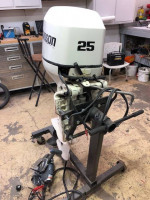 25hp, 2 stroke  Johnson long shaft