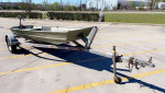 Delhi Boat, Motor, Battery with Galvanized Trailer