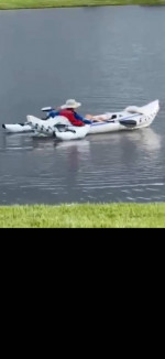 Inflatable Kayak with motor and floaters