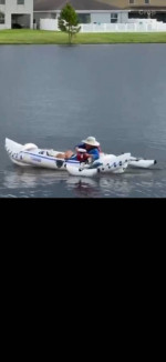Inflatable Kayak with motor and floaters