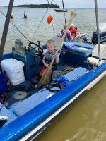 76' Ranger 18ft Fishing boat w/trail and 79' Evinrude 150 H.P. engine