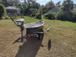 Canoe, motor, trailer