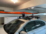 Thule Roof Rack System and 2 Kayak Carriers