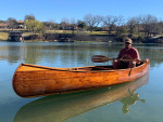 Restored Vintage Cedar Strip Canoe