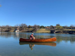 Restored Vintage Cedar Strip Canoe