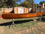 Restored Vintage Cedar Strip Canoe