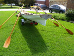 Little River Marine 18' Heritage 1 or 2 slide seat rower w/ Oars Cover