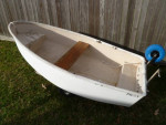 Dinghy / Tender / Row Boat / Motor 7' Fiberglass 55 lbs. great Boat