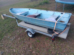 Sears v-hull boat and trailer