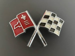 GM Nose Cross Flag Emblem 1965 1966 Corvette 3872929 3859046