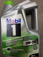 Mobil One synthetic 0W30 5 qt container
