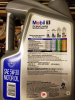 Mobil One 5 QT container 5W30 weight
