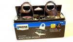 Pick up truck bed rail anchor points with tie down straps