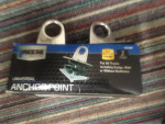 Pick up truck bed rail anchor points with tie down straps