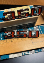 Vintage GM Chevy 350 emblems OEM NOS