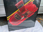 Very Nice Mercedes Benz 300SL Gull Wing Coupe Poster Framed 2' x 3'