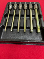 Snap On 6 pc 3/8" Drive Metric Extra-Long Hex Bit Socket Driver Set :