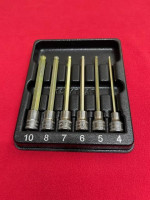 Snap On 6 pc 3/8" Drive Metric Extra-Long Hex Bit Socket Driver Set :
