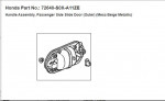 Honda Odyssey 2000 Left Sliding Door handle