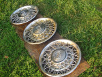 lot of 3 - 1975 to 1985 Cadillac Wire Spoke Wheel Covers Hubcaps