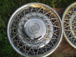 lot of 3 - 1975 to 1985 Cadillac Wire Spoke Wheel Covers Hubcaps