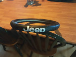 Brand new genuine leather Jeep steering wheel cover